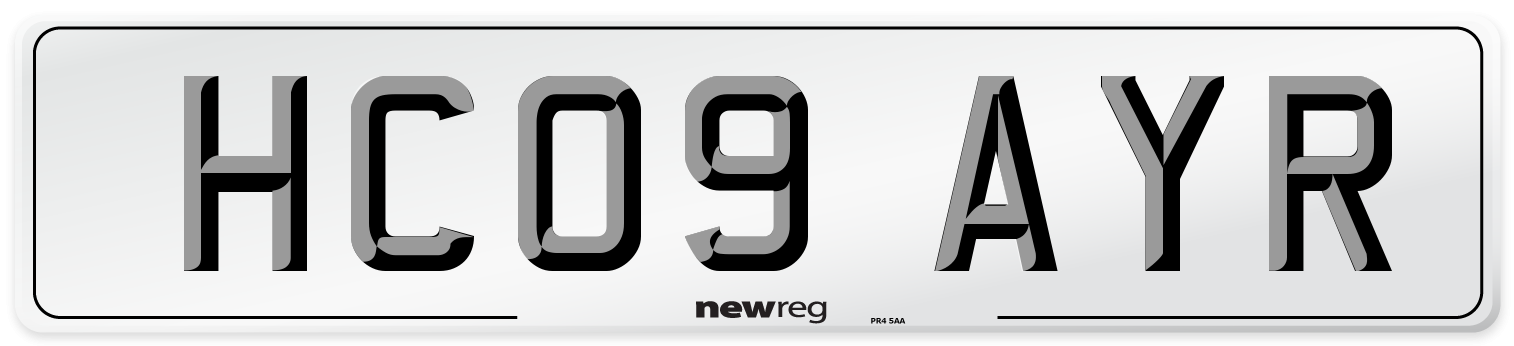 HC09 AYR Number Plate from New Reg